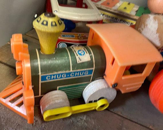 60s Fisher Price Train -Located at Funkyhouse Vintage Antique Store, Weiser Idaho