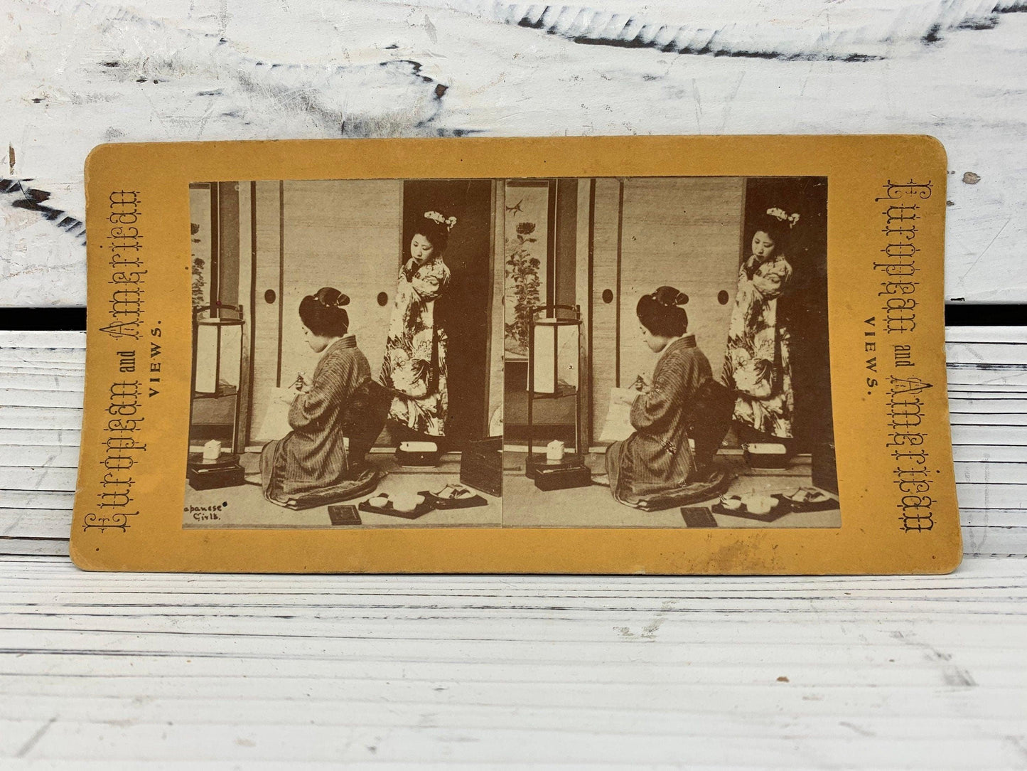 Antique Stereoscope Slides, Lot of 4 Popular Series Stereoviewer Cards, Vintage Ephemera, Scrapbooking Cards -Located at Funkyhouse Vintage Antique Store, Weiser Idaho