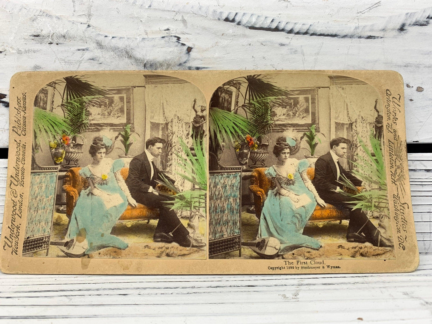 Antique Stereoscope Slides, Lot of 4 Underwood & Underwood Publishers Stereoviewer Cards, Vintage Ephemera, Scrapbooking Cards -Located at Funkyhouse Vintage Antique Store, Weiser Idaho