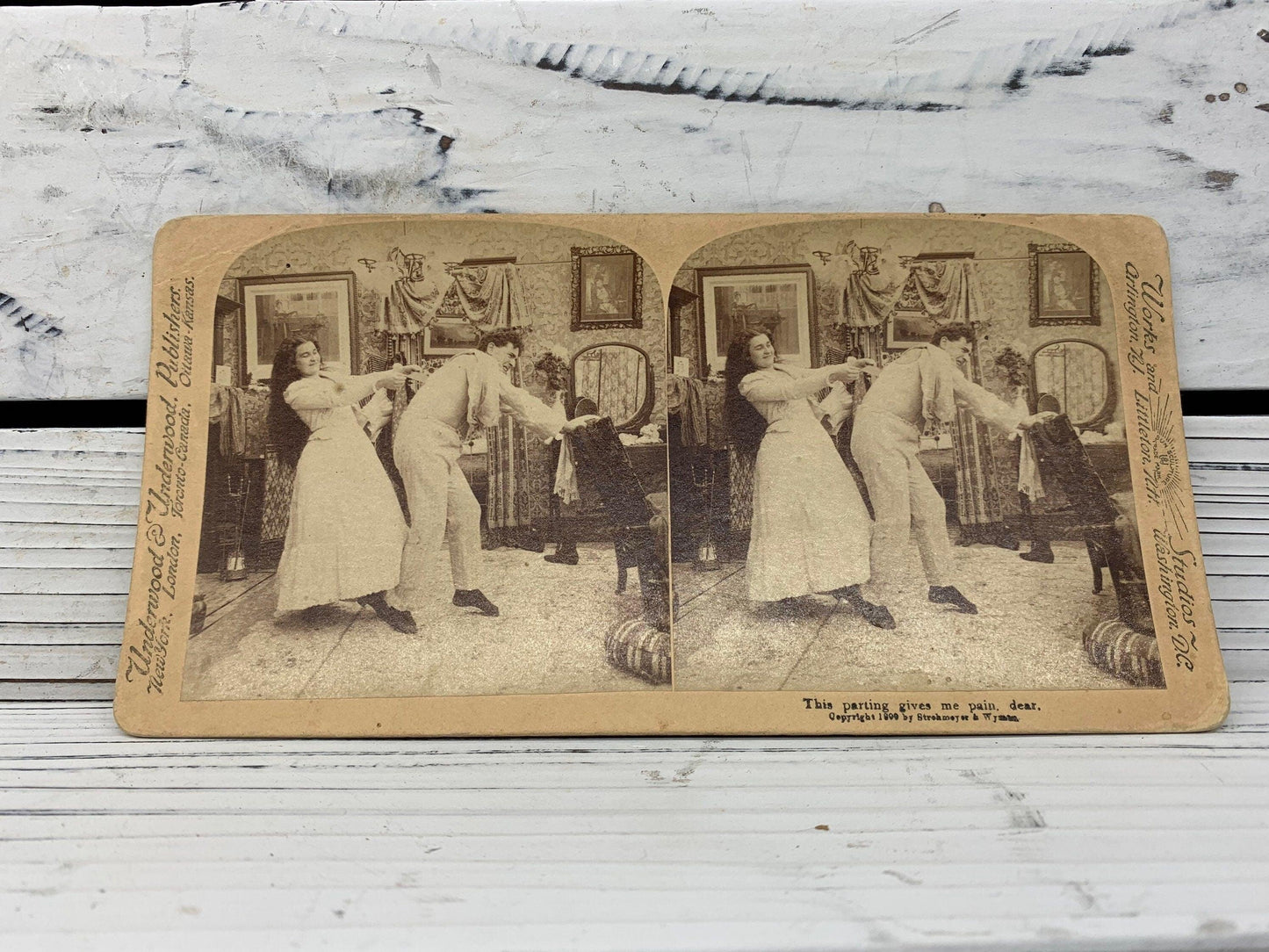 Antique Stereoscope Slides, Lot of 4 Underwood & Underwood Publishers Stereoviewer Cards, Vintage Ephemera, Scrapbooking Cards -Located at Funkyhouse Vintage Antique Store, Weiser Idaho