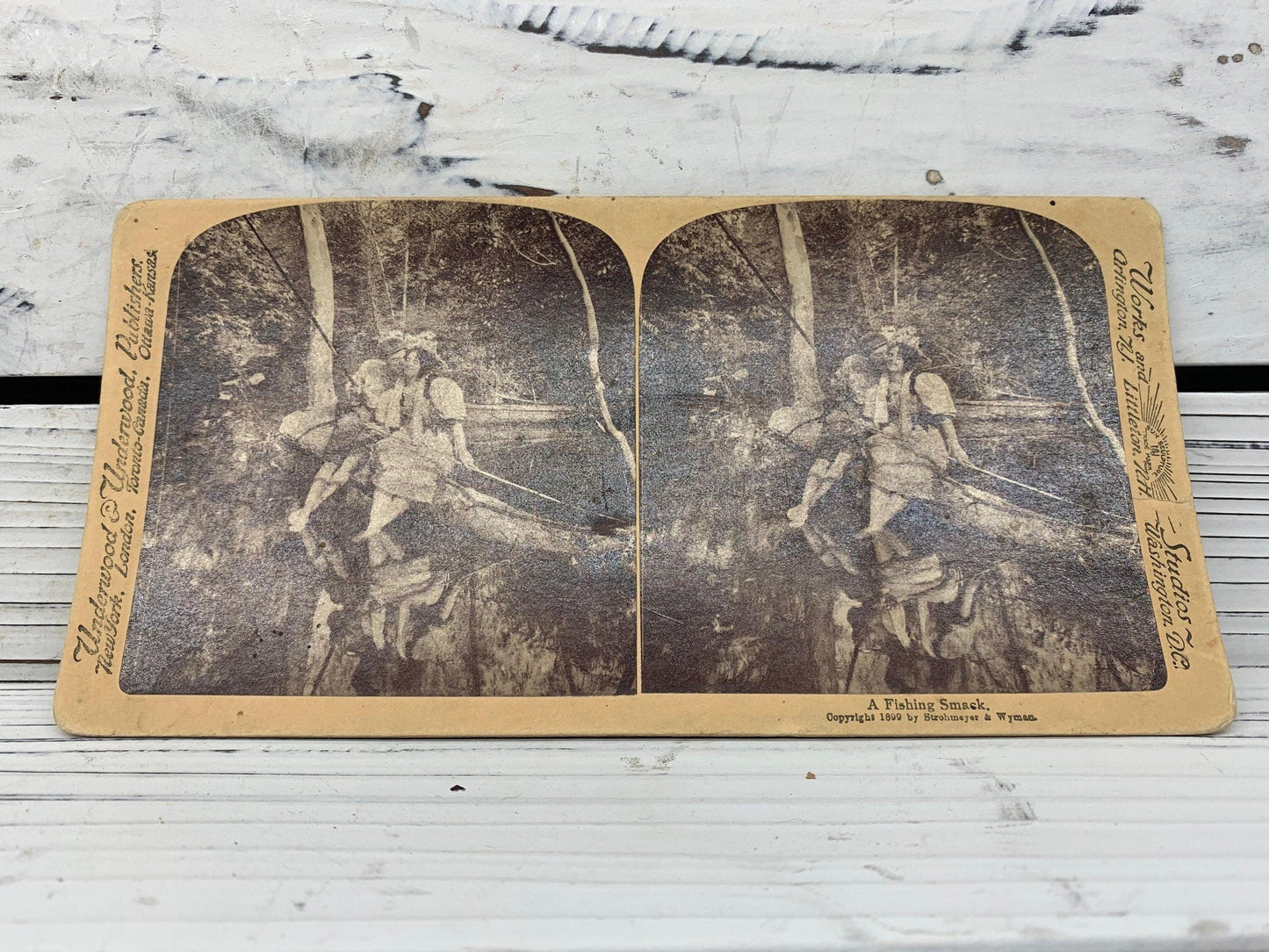 Antique Stereoscope Slides, Lot of 4 Underwood & Underwood Publishers Stereoviewer Cards, Vintage Ephemera, Scrapbooking Cards -Located at Funkyhouse Vintage Antique Store, Weiser Idaho