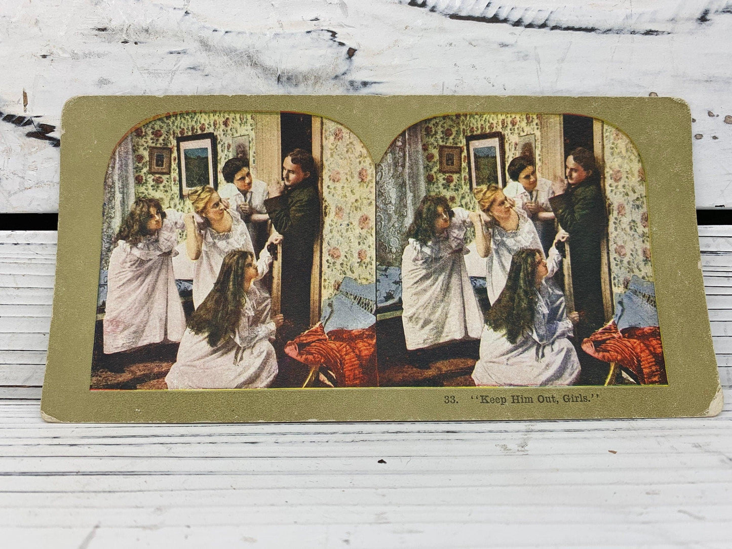 Antique Stereoscope Slides, Lot of 4 Variety People And Landscape Stereoviewer Cards, Vintage Ephemera, Scrapbooking Cards -Located at Funkyhouse Vintage Antique Store, Weiser Idaho