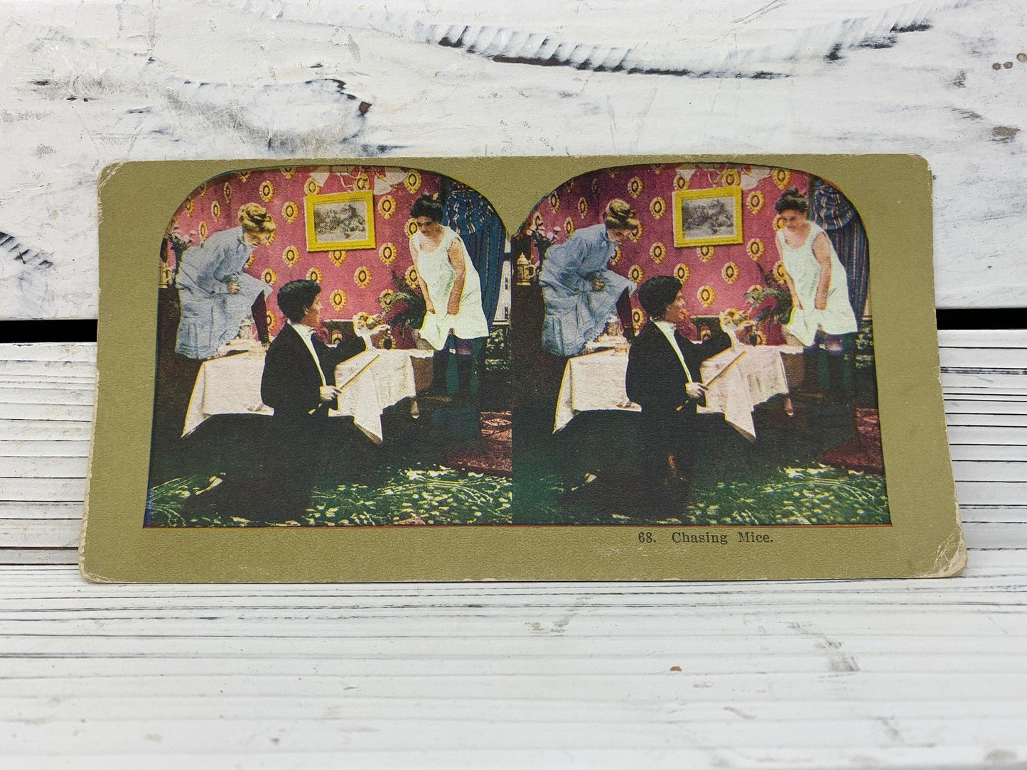 Antique Stereoscope Slides, Lot of 4 Various Stereoviewer Cards, Vintage Ephemera, Scrapbooking Cards -Located at Funkyhouse Vintage Antique Store, Weiser Idaho