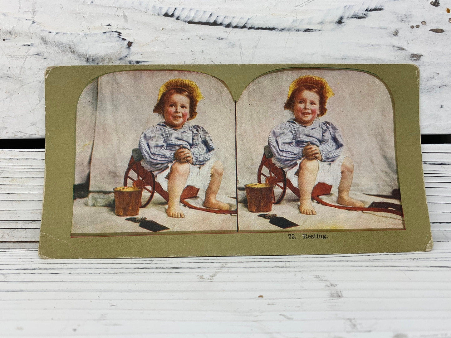 Antique Stereoscope Slides, Lot of 4 Various Stereoviewer Cards, Vintage Ephemera, Scrapbooking Cards -Located at Funkyhouse Vintage Antique Store, Weiser Idaho