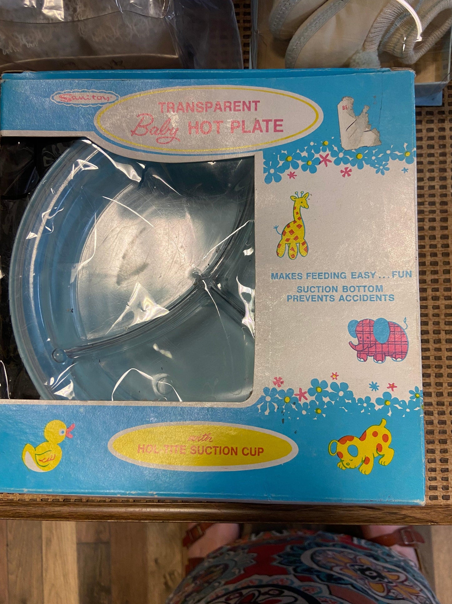 Baby Hot Plate, Vintage Baby Items, New Old Stock -Located at Funkyhouse Vintage Antique Store, Weiser Idaho