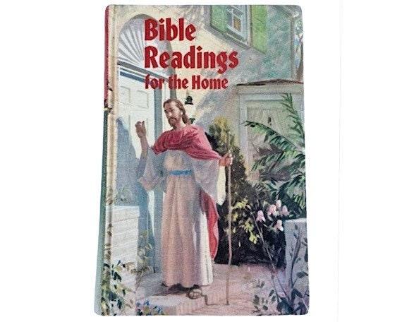 Bible Readings For The Home, Review And Harold 1958, Children’s Family Bible Book, 1958 Hardcover, Vintage Teachings -Located at Funkyhouse Vintage Antique Store, Weiser Idaho