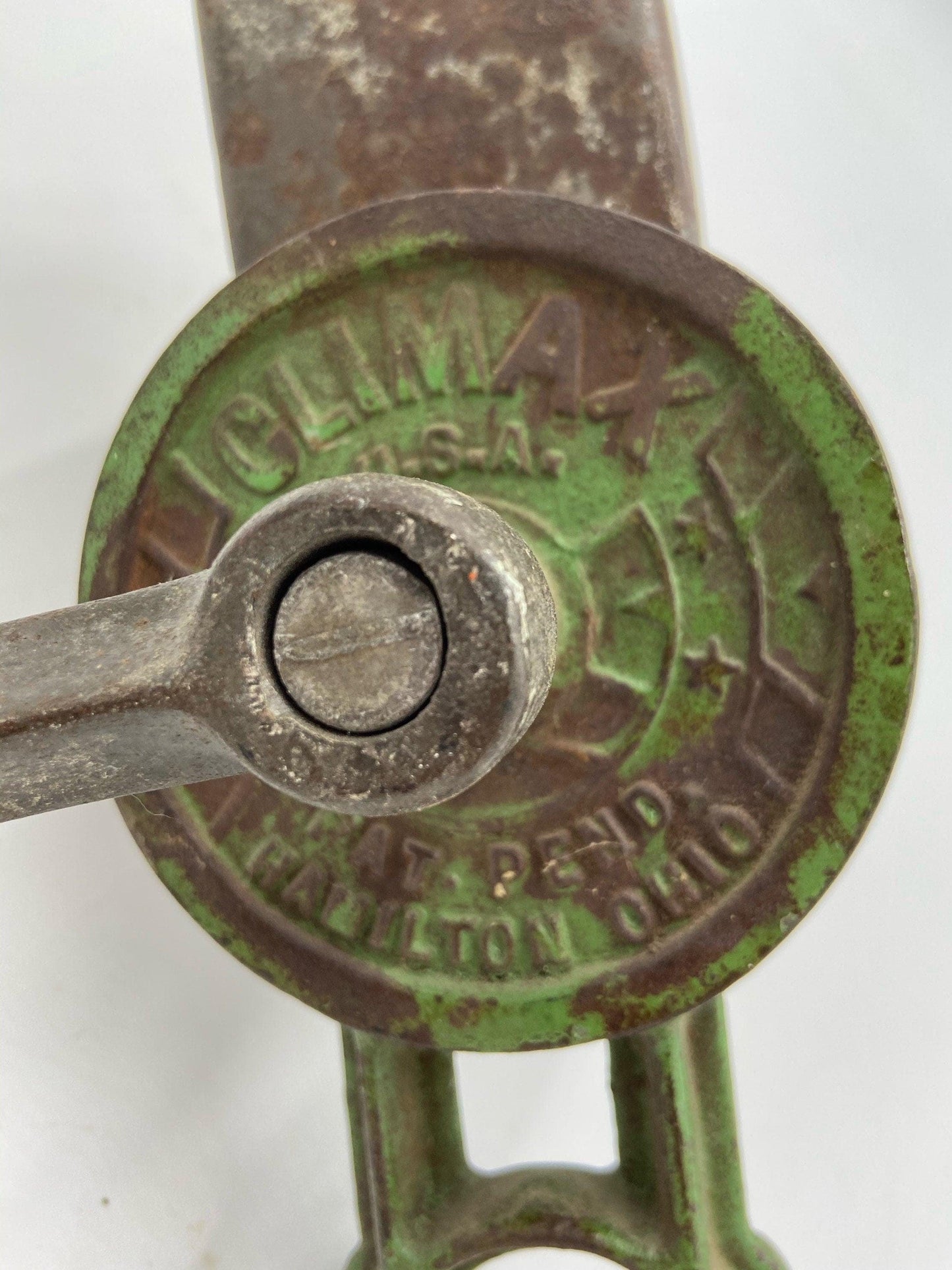 Cheese Grater By Climax, Vintage Green Aluminum Mid Century Food Shredder -Located at Funkyhouse Vintage Antique Store, Weiser Idaho