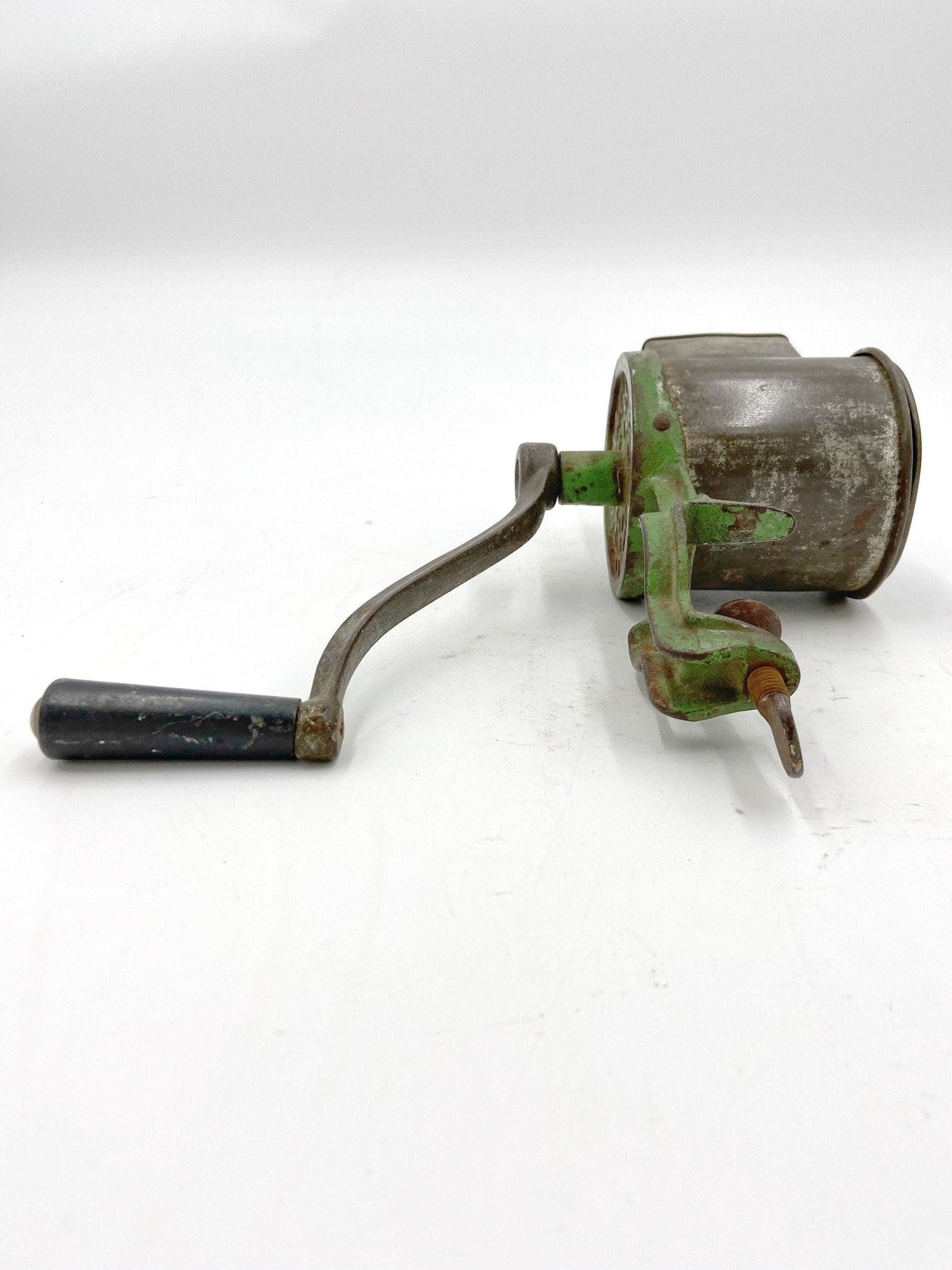 Cheese Grater By Climax, Vintage Green Aluminum Mid Century Food Shredder -Located at Funkyhouse Vintage Antique Store, Weiser Idaho