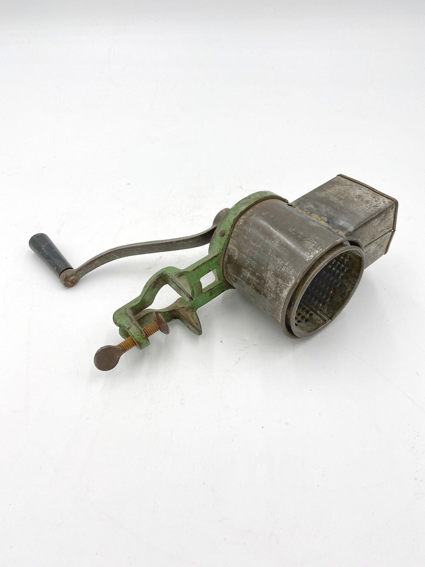 Cheese Grater By Climax, Vintage Green Aluminum Mid Century Food Shredder -Located at Funkyhouse Vintage Antique Store, Weiser Idaho