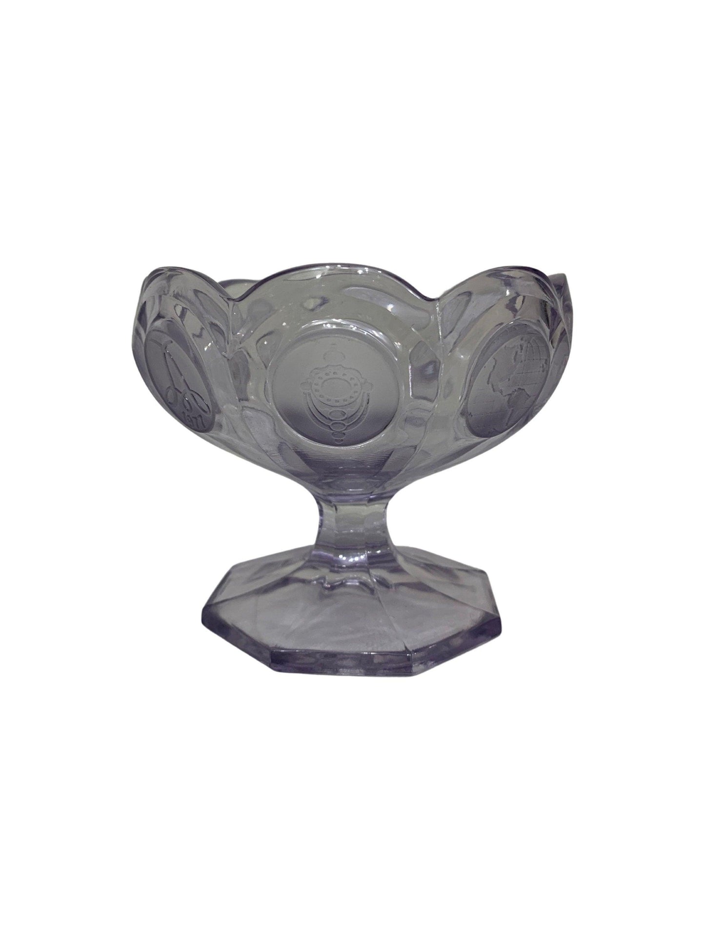 Coin Dish By Avon, Vintage Purple Glassware Candy Dish, Jewelry Bowl -Located at Funkyhouse Vintage Antique Store, Weiser Idaho