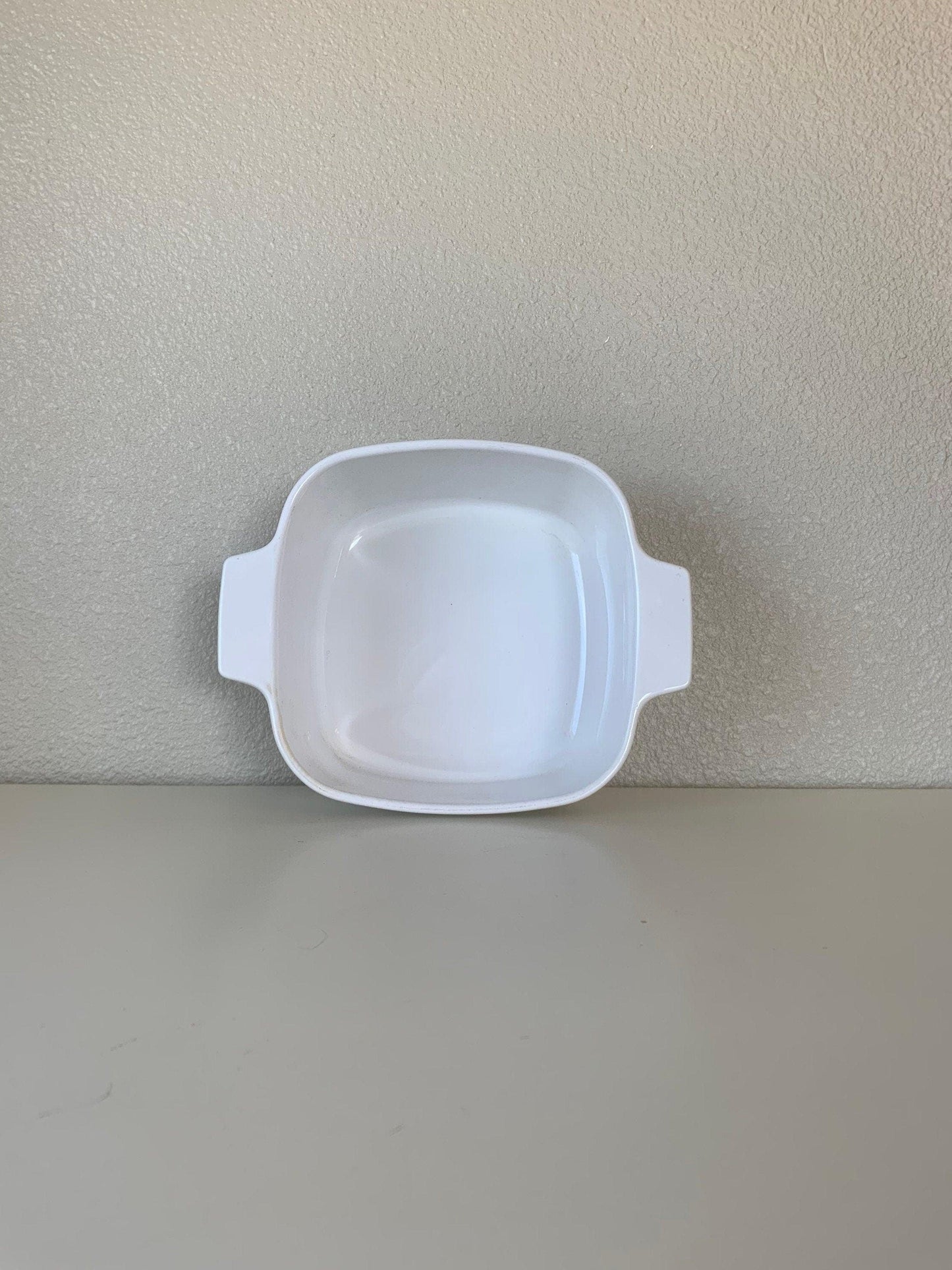 Corningware Casserole Dish, All White A - 1 1/2 - B, 1.5 Liter, Mid Century Kitchen, Country Farmhouse -Located at Funkyhouse Vintage Antique Store, Weiser Idaho
