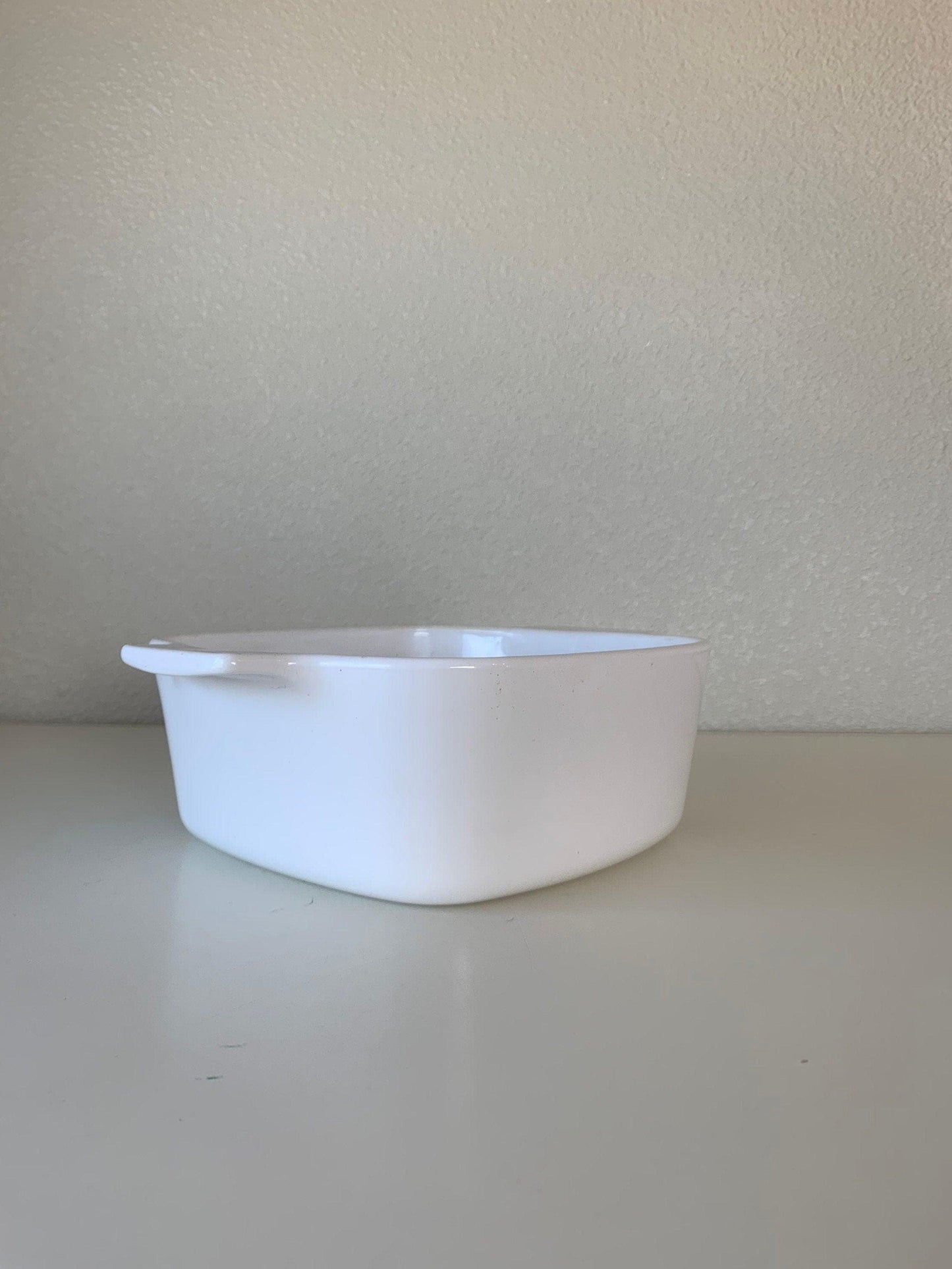 Corningware Casserole Dish, All White A - 1 1/2 - B, 1.5 Liter, Mid Century Kitchen, Country Farmhouse -Located at Funkyhouse Vintage Antique Store, Weiser Idaho