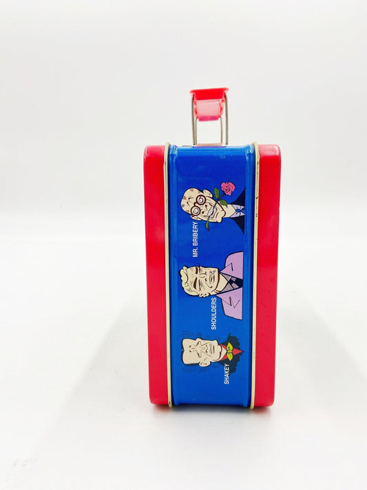 Dick Tracy 1998 Lunch Box, Blue Yellow Tin Lunch Box, Metal Lunchbox, Nostalgic Memorabilia, Colorful Tin -Located at Funkyhouse Vintage Antique Store, Weiser Idaho