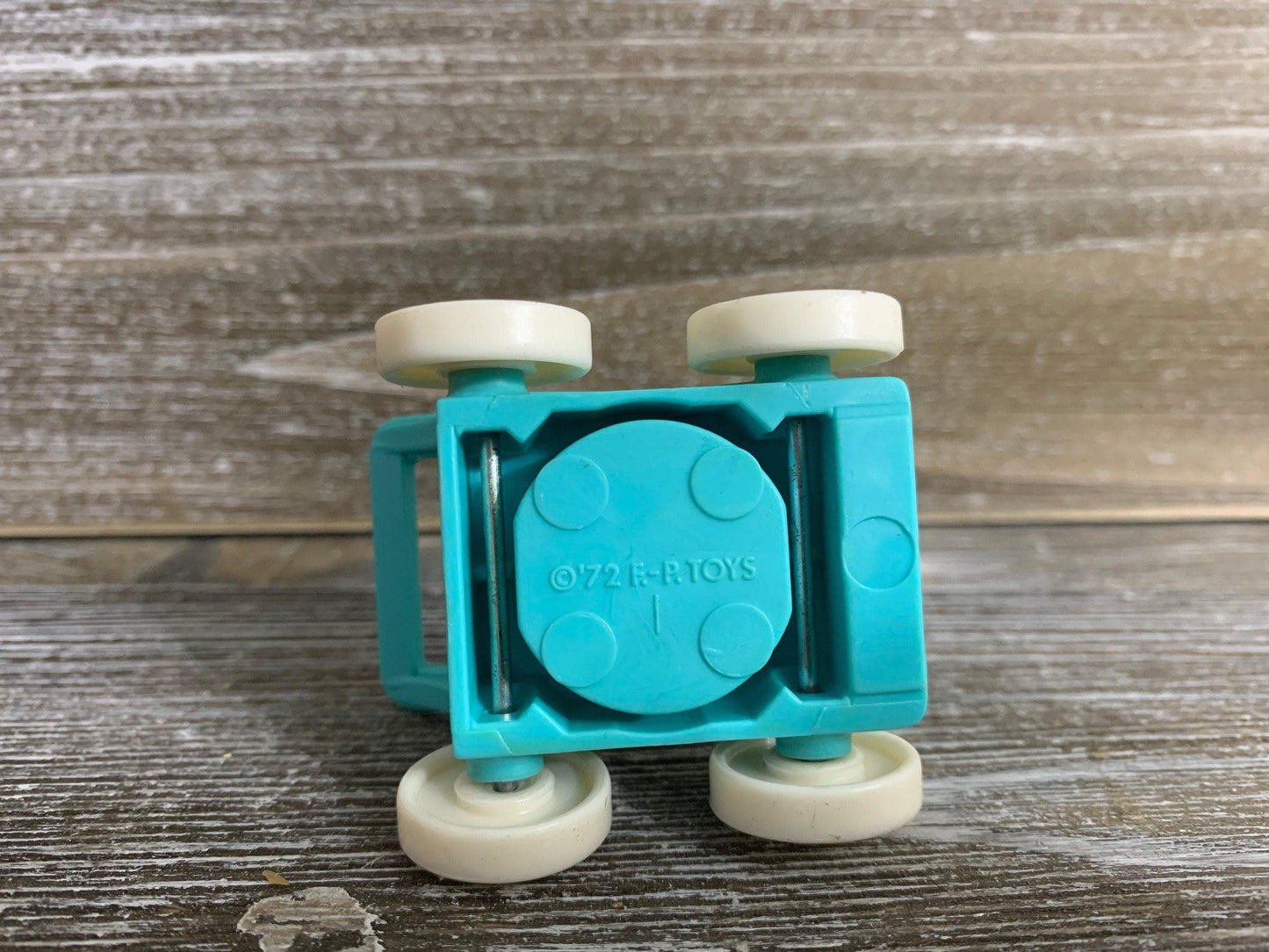 Fisher Price Baby Stroller, Vintage Little People Blue White Stroller -Located at Funkyhouse Vintage Antique Store, Weiser Idaho