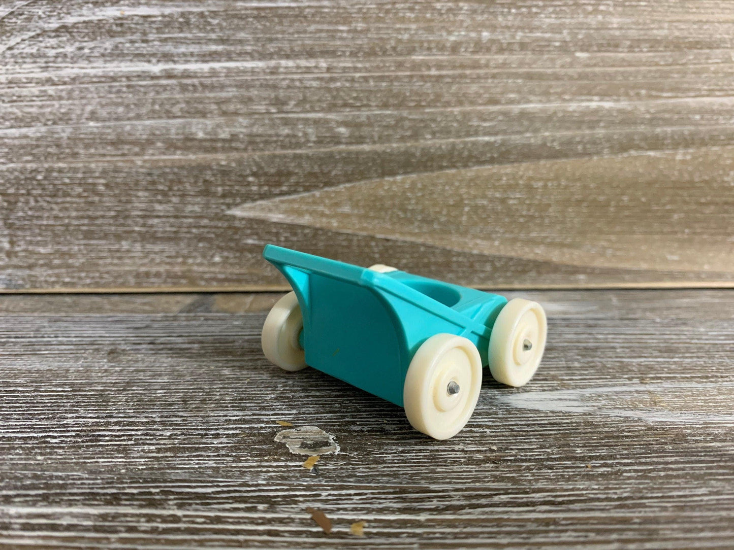 Fisher Price Baby Stroller, Vintage Little People Blue White Stroller -Located at Funkyhouse Vintage Antique Store, Weiser Idaho