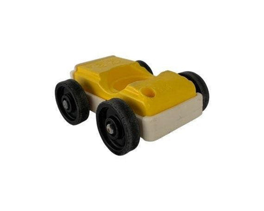 Fisher Price Car, Vintage Little People Yellow And White Vehicle -Located at Funkyhouse Vintage Antique Store, Weiser Idaho