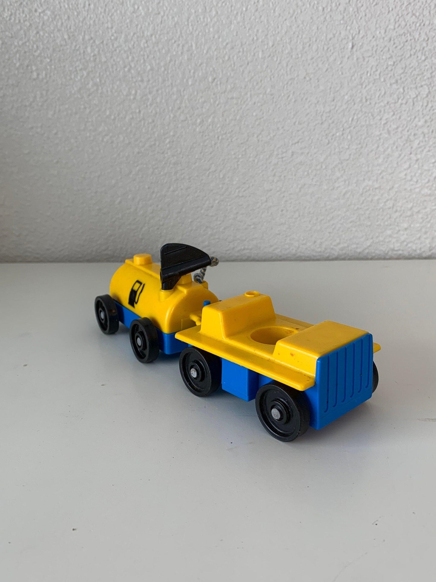 Fisher Price Jet Fuel Tank With Tow Tram, Vintage Little People Toy Car -Located at Funkyhouse Vintage Antique Store, Weiser Idaho