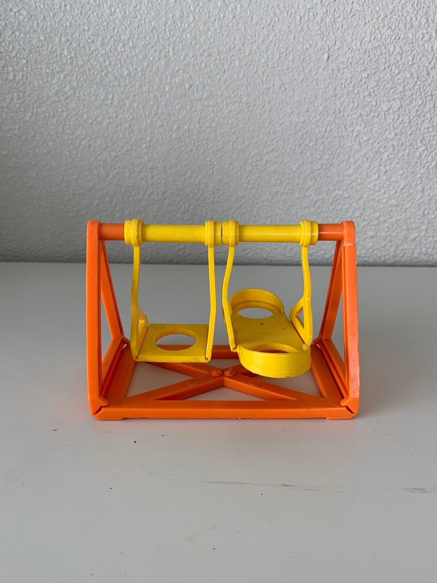 Fisher Price Swing, Vintage Little People Toy in Orange -Located at Funkyhouse Vintage Antique Store, Weiser Idaho