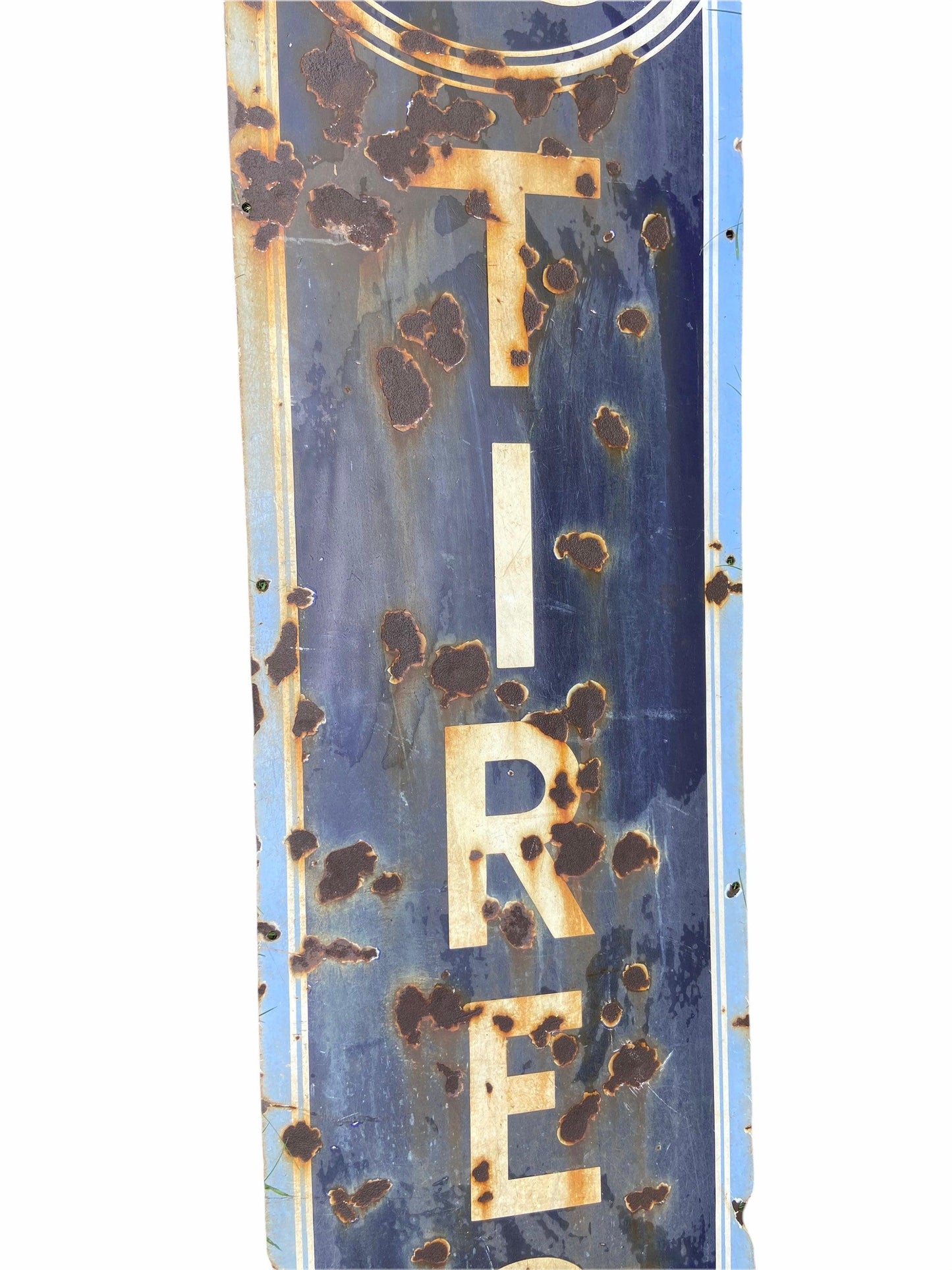 Large Vintage US Tires Porcelain Sign, Gift for Him, Man Gifts, Antique Gas Station Sign Advertising, Man Cave or Garage Decor, Automotive -Located at Funkyhouse Vintage Antique Store, Weiser Idaho