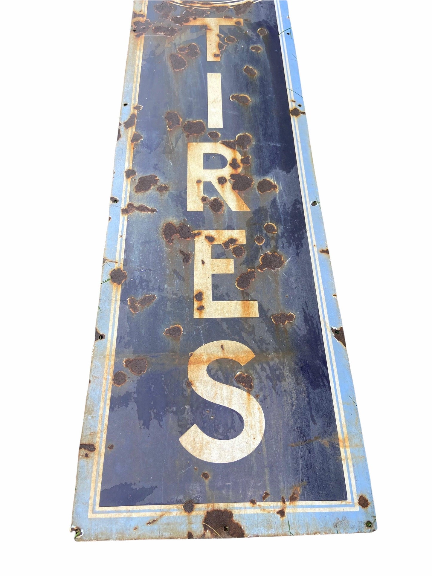 Large Vintage US Tires Porcelain Sign, Gift for Him, Man Gifts, Antique Gas Station Sign Advertising, Man Cave or Garage Decor, Automotive -Located at Funkyhouse Vintage Antique Store, Weiser Idaho