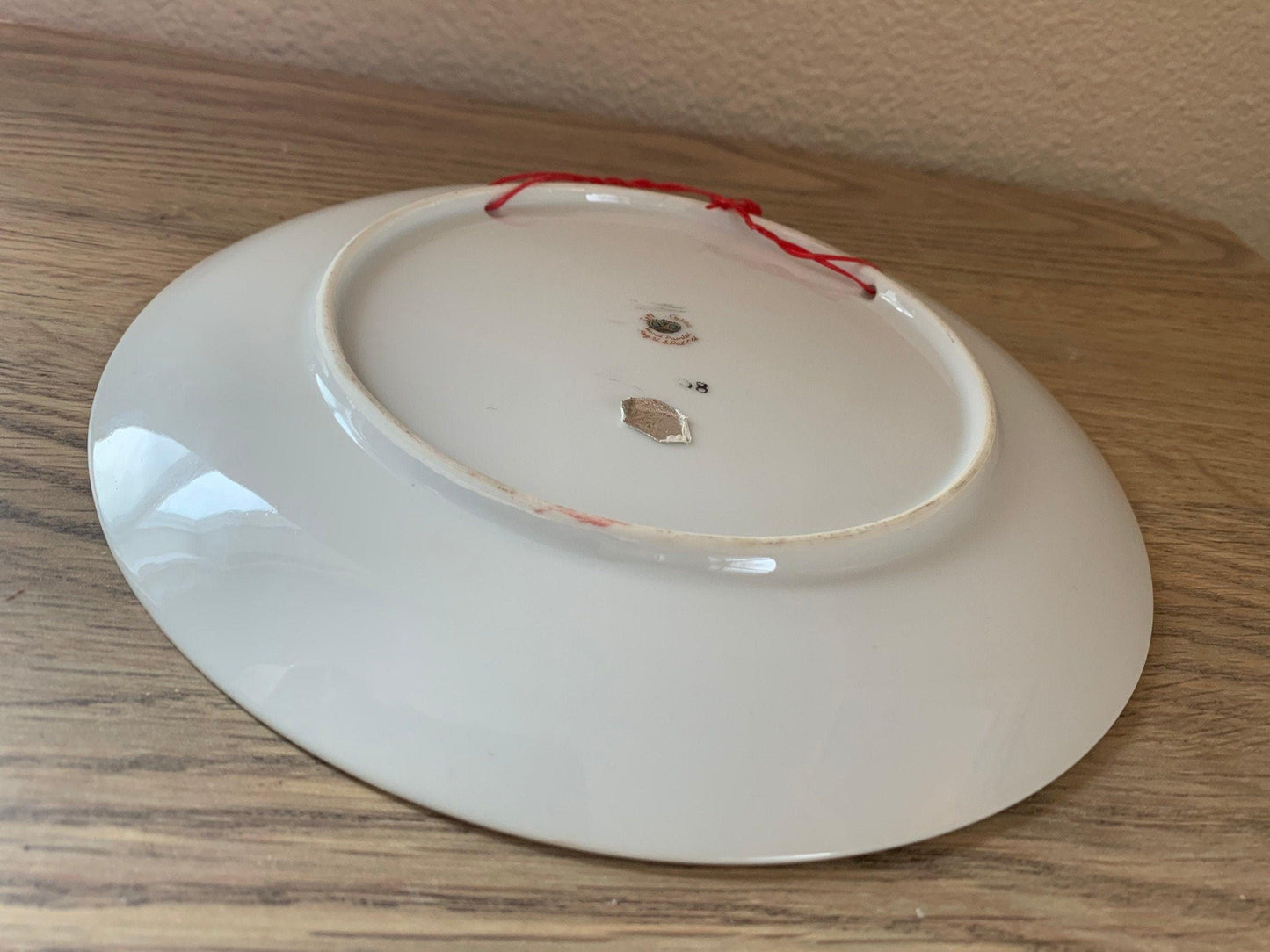 Lefton China Plate, Hand Painted Fruit with Gold Trim, Vintage Porcelain Wall Hanging Plate Made in Japan -Located at Funkyhouse Vintage Antique Store, Weiser Idaho
