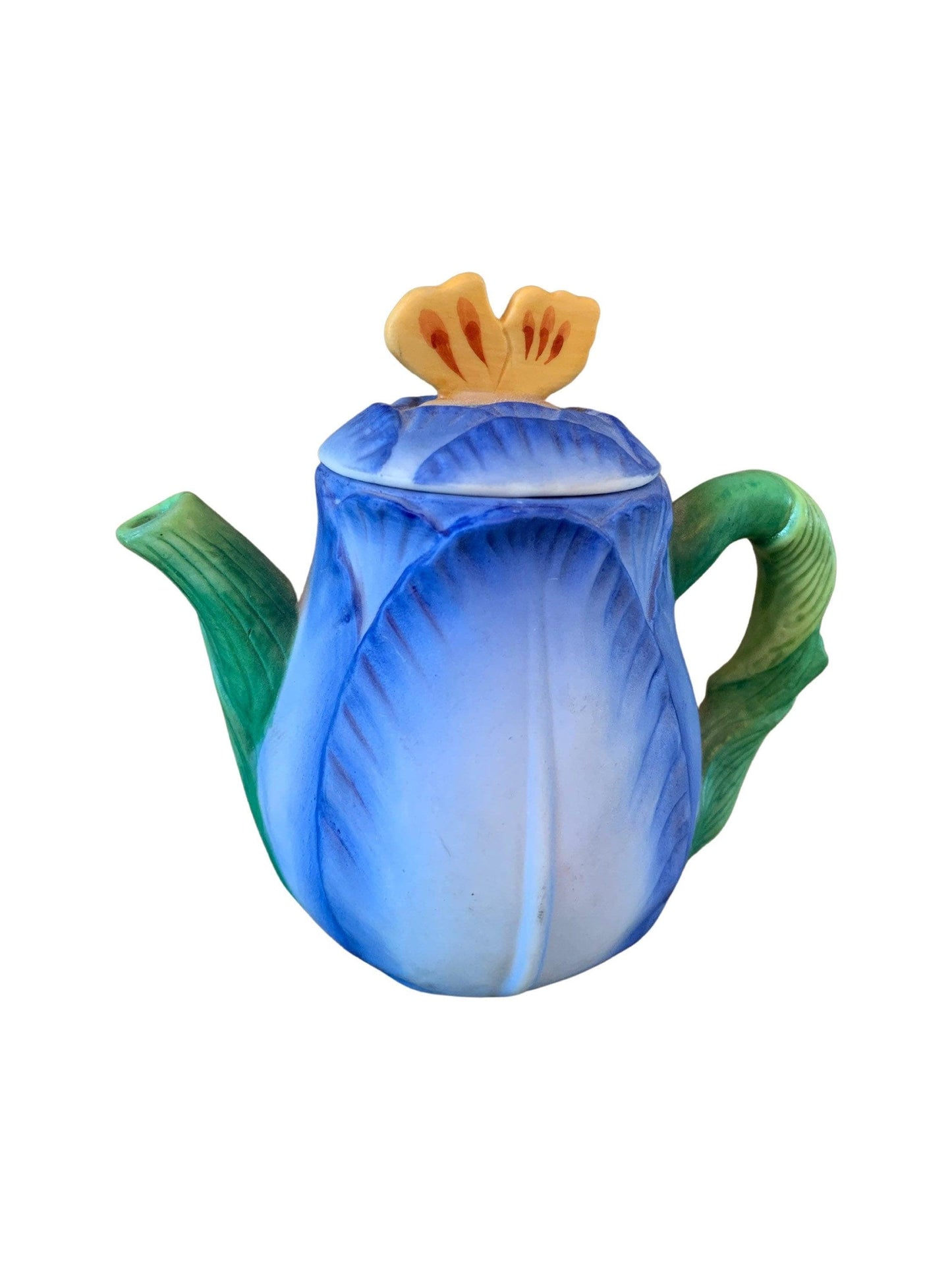 Miniature Teapot By Avon, Blue Seasons Harvest, Ceramic Tea Pot Made In 1995 -Located at Funkyhouse Vintage Antique Store, Weiser Idaho