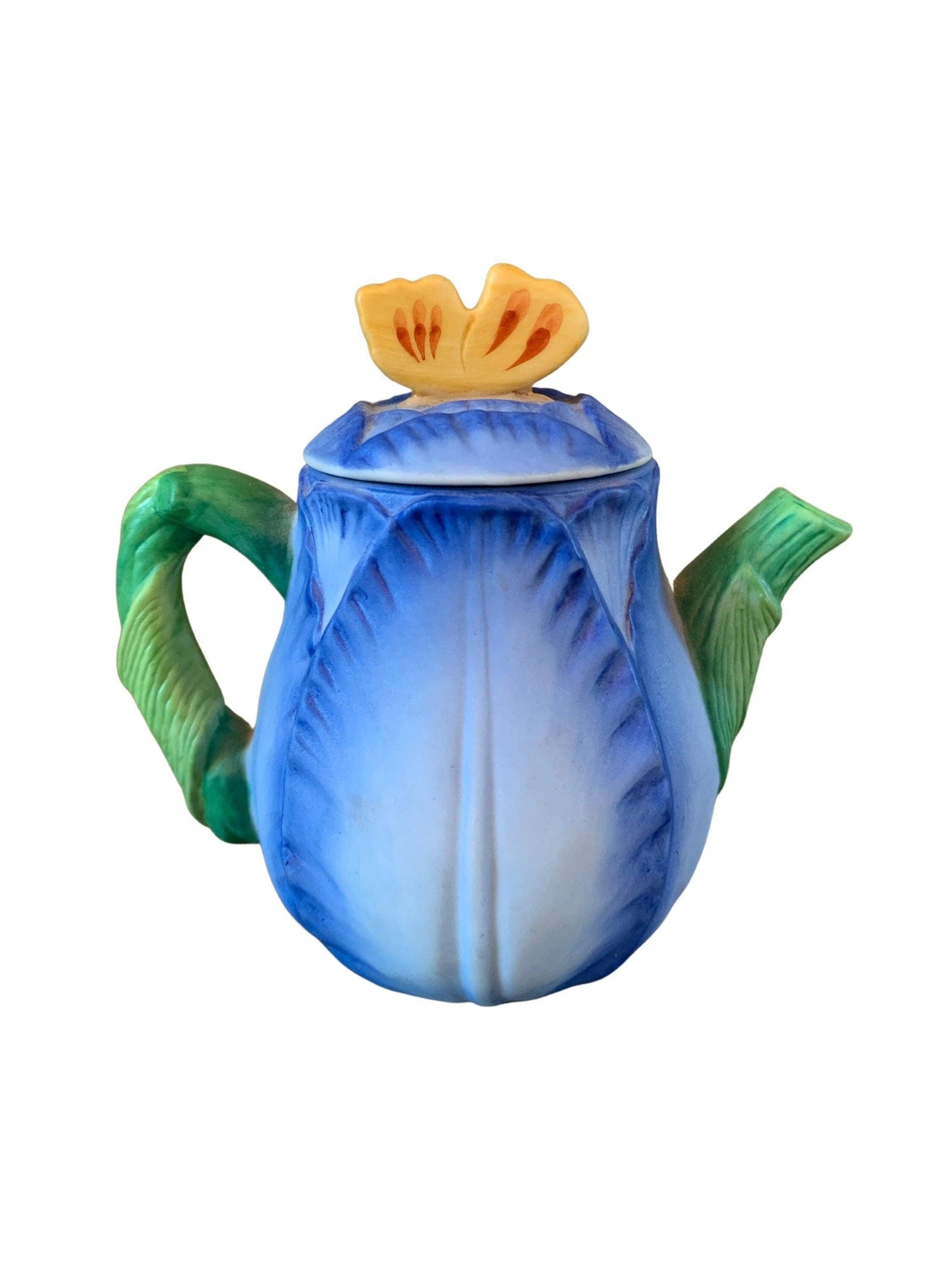 Miniature Teapot By Avon, Blue Seasons Harvest, Ceramic Tea Pot Made In 1995 -Located at Funkyhouse Vintage Antique Store, Weiser Idaho