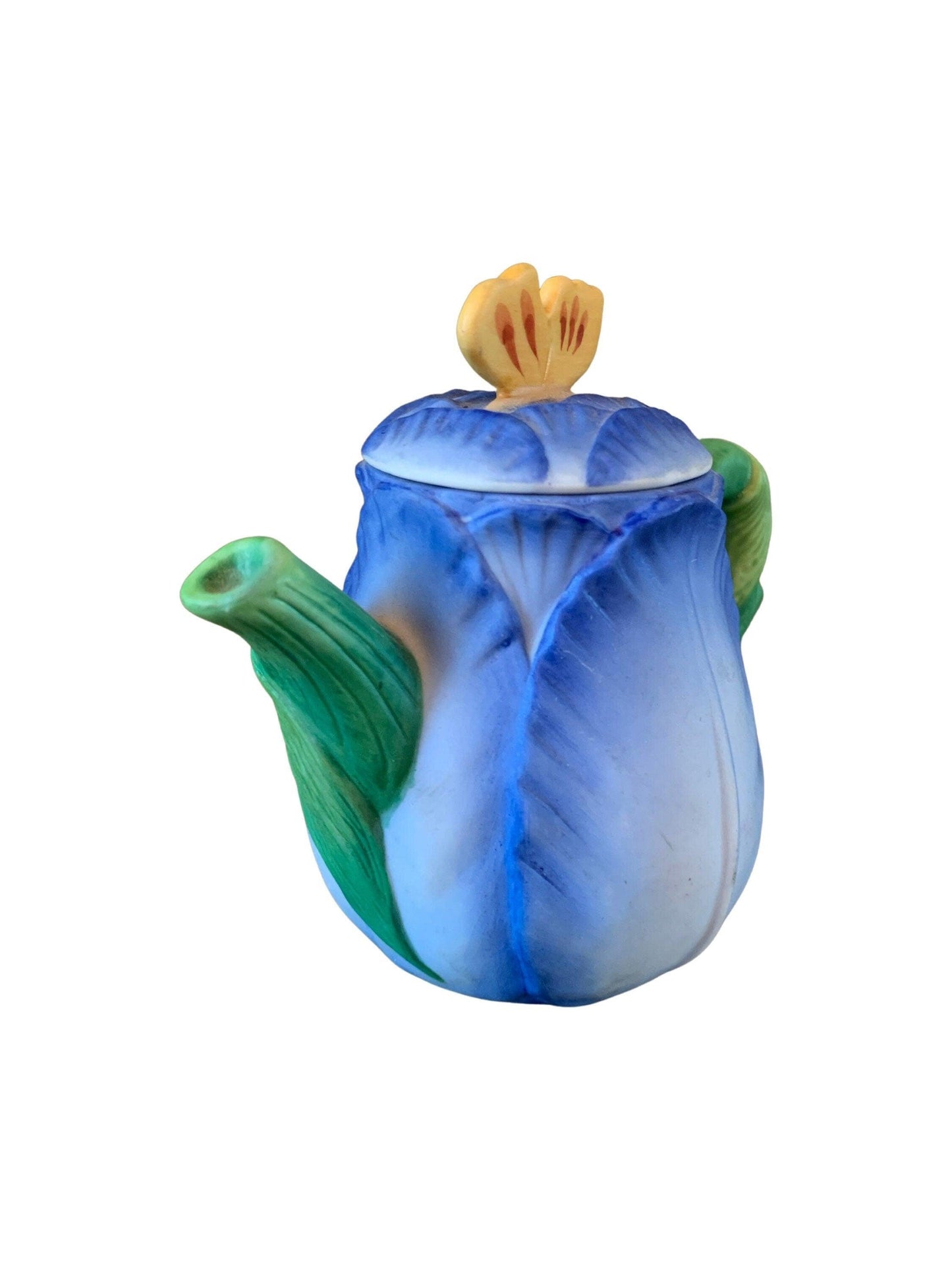 Miniature Teapot By Avon, Blue Seasons Harvest, Ceramic Tea Pot Made In 1995 -Located at Funkyhouse Vintage Antique Store, Weiser Idaho