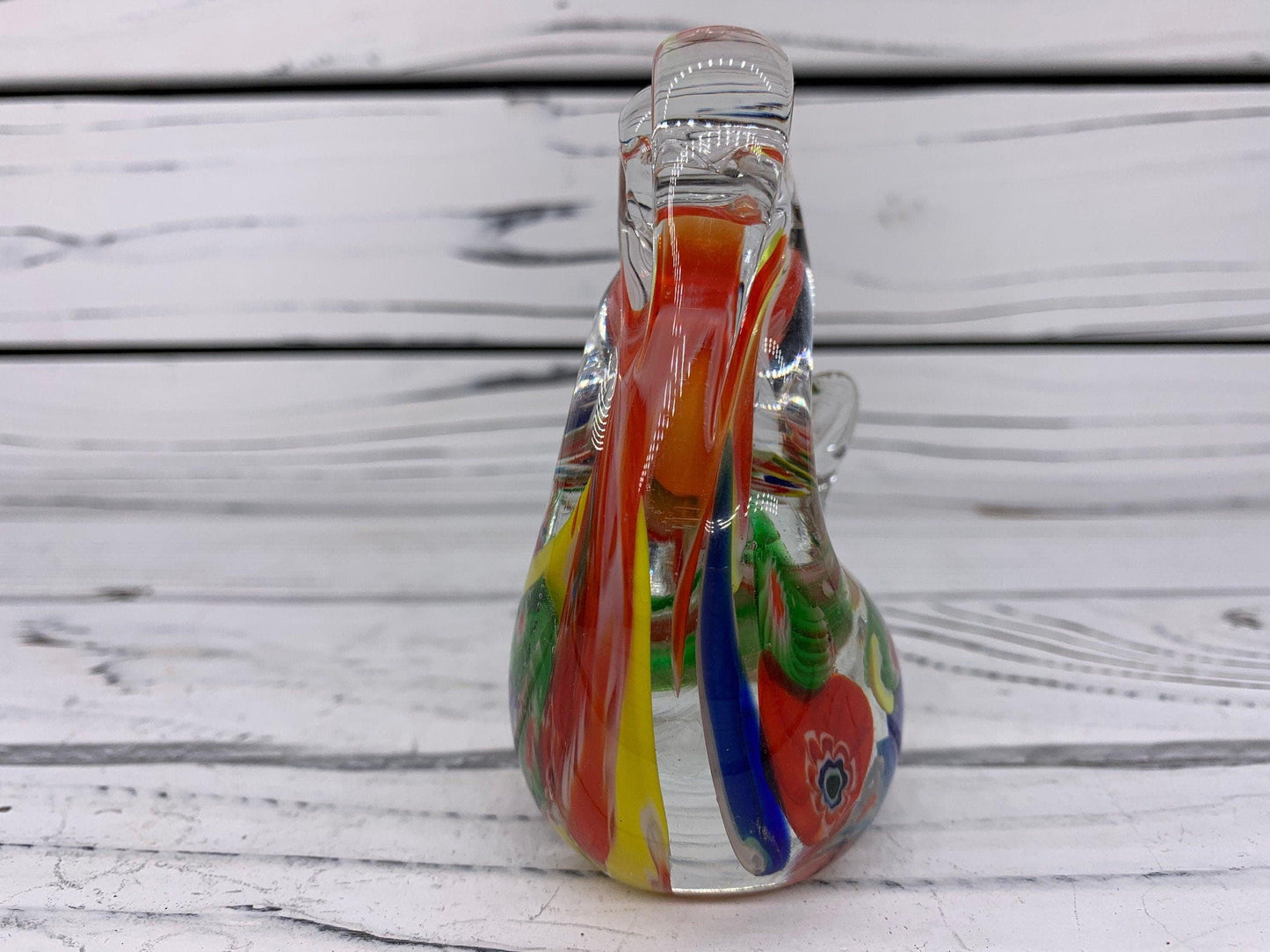 Murano Blown Art Glass Millefiori Squirrel Sculpture, Italian Art Paper Weight -Located at Funkyhouse Vintage Antique Store, Weiser Idaho