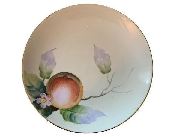 Noritake China Plate, Hand Painted Apple Blossom with Gold Trim, Vintage Porcelain Bread Plate Made in Japan -Located at Funkyhouse Vintage Antique Store, Weiser Idaho