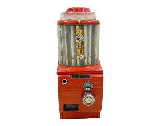 Northwestern Vintage Candy Gum Machine, Multiple Slots, 10 Cent Candy Machine, Red Steel And Plastic Collectible, Circa 1940s -Located at Funkyhouse Vintage Antique Store, Weiser Idaho