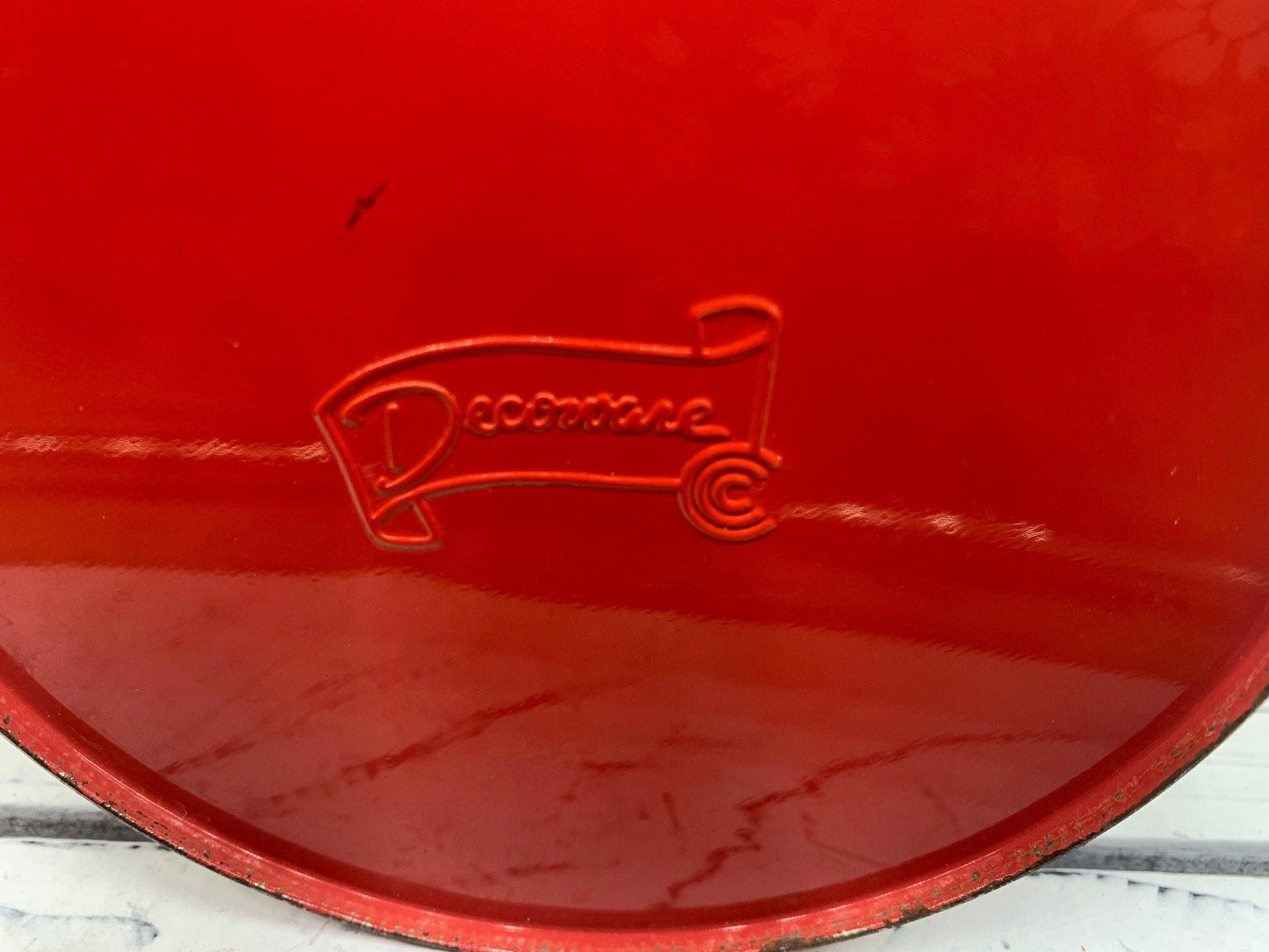 Red Flower Pattern Vintage Metal Tin Canister Set, Country Farmhouse Kitchen Decor, Cottage Storage Canisters -Located at Funkyhouse Vintage Antique Store, Weiser Idaho