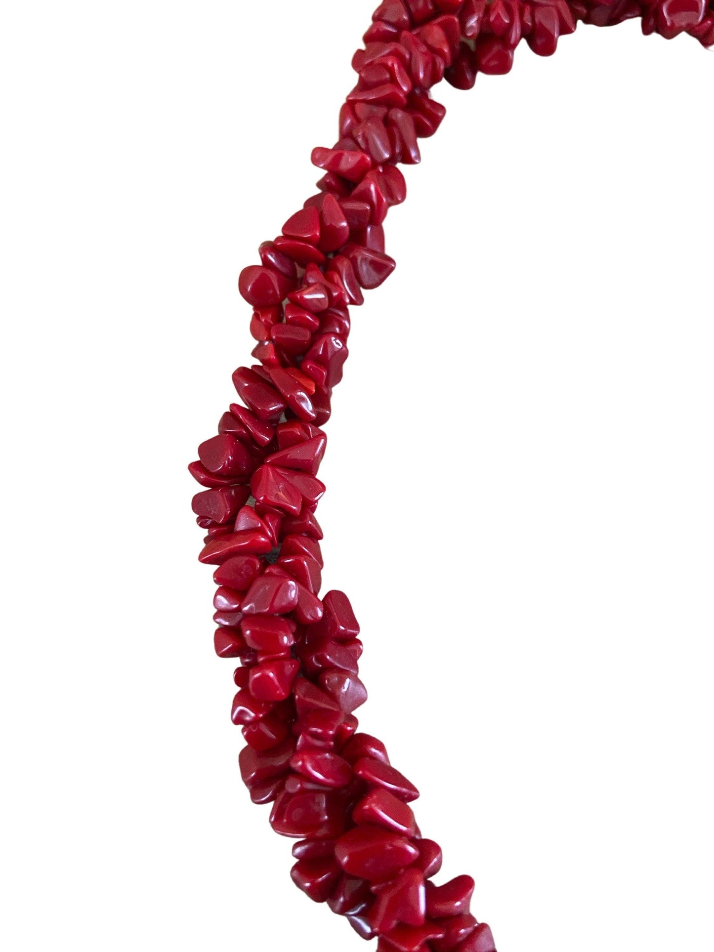 Red Puka Shell Necklace Vintage, Large Thick Necklace With Clasp, Beaded Jewelry Gift For Her -Located at Funkyhouse Vintage Antique Store, Weiser Idaho