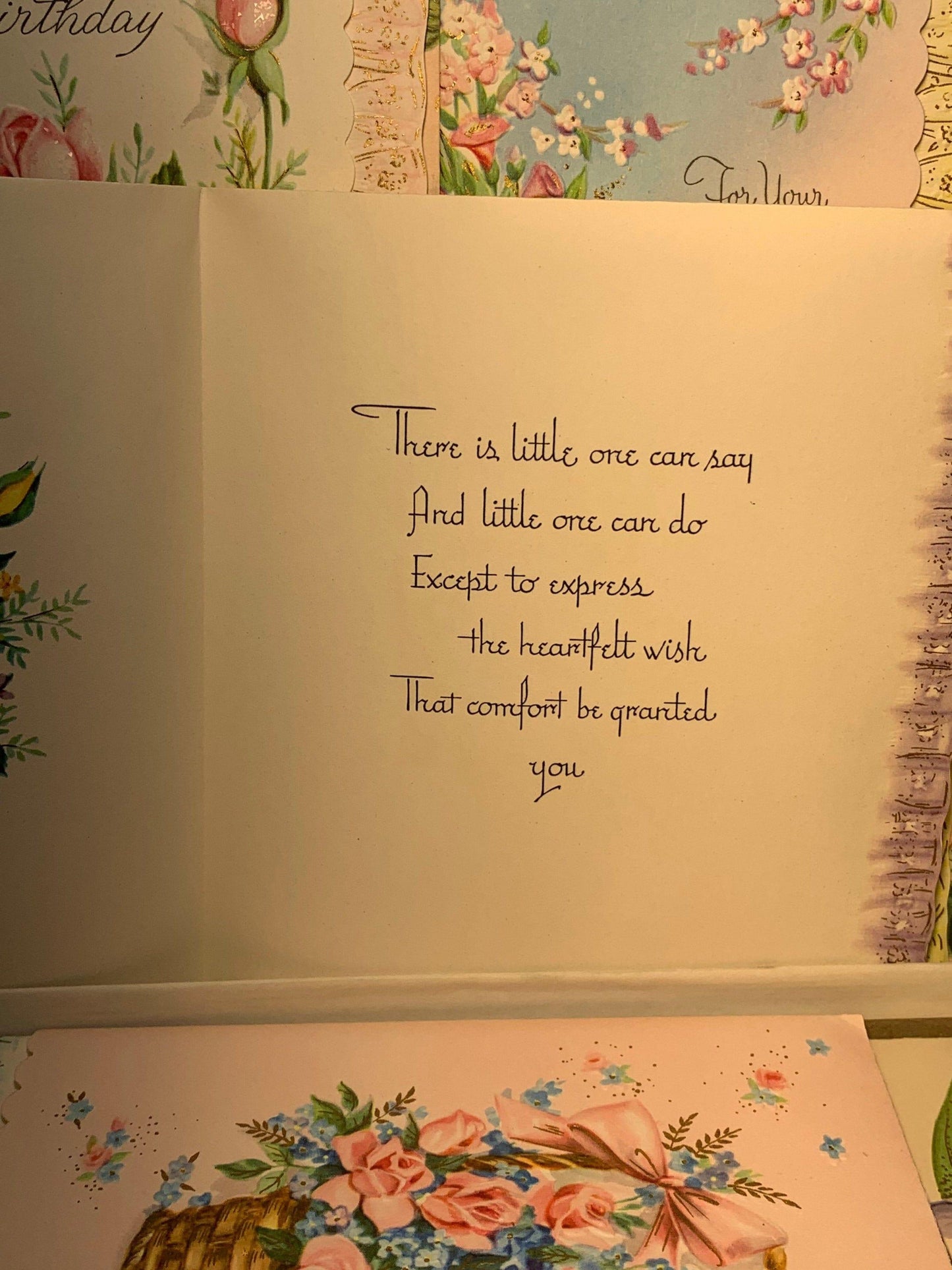 Set of Vintage Greeting Cards, Favorite Trio Variety of Greeting Cards, Birthday, Well Wishes, Thinking of You -Located at Funkyhouse Vintage Antique Store, Weiser Idaho