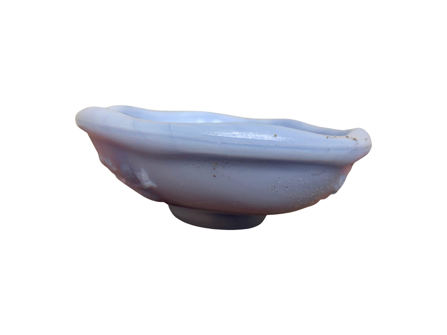 Soap Dish By Avon, Vintage Marbled Blue Bathroom Glassware With Flower Detail -Located at Funkyhouse Vintage Antique Store, Weiser Idaho