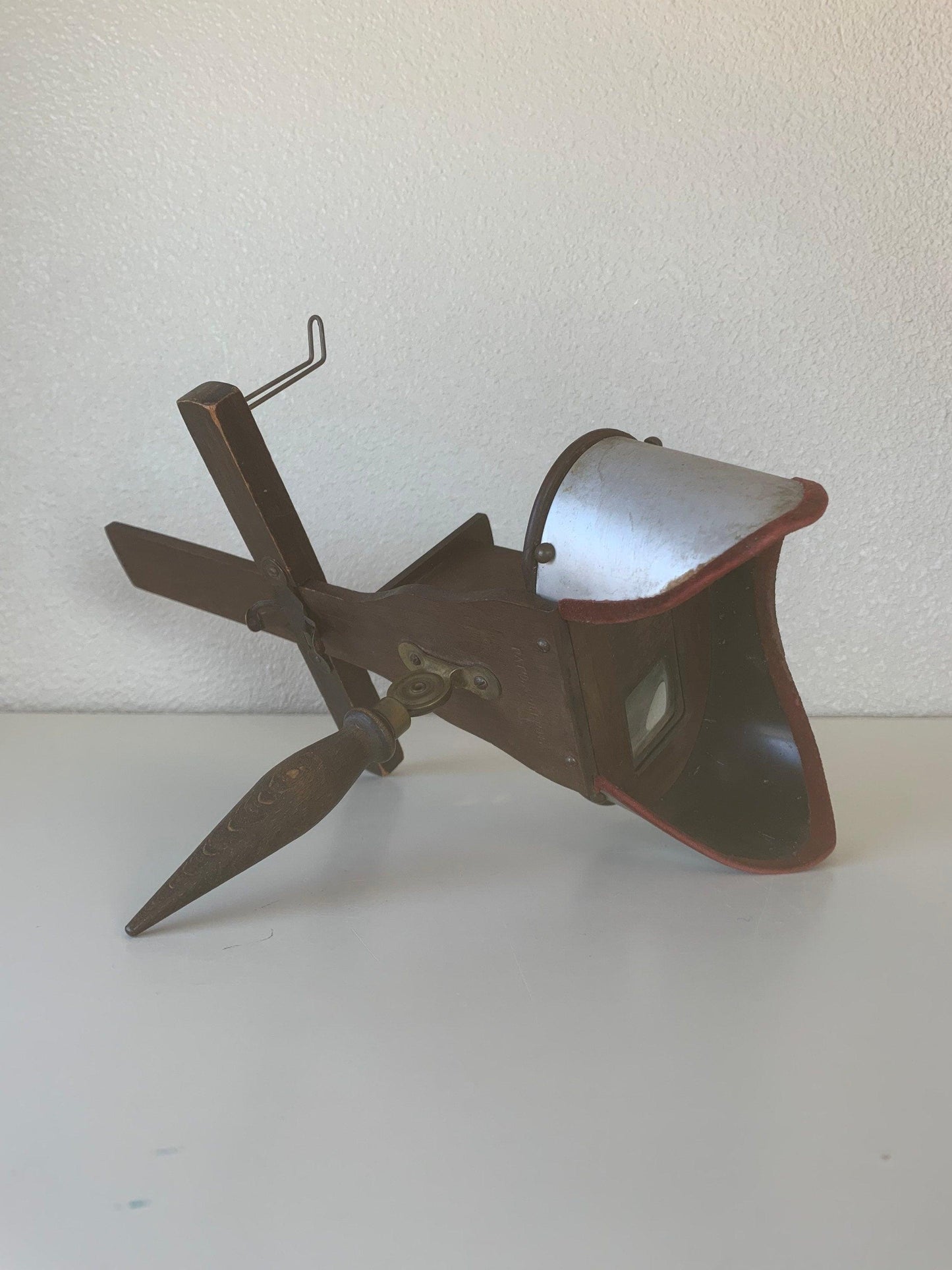 Stereoscope With 5 Photo Cards, Antique 3 Dimensional Photo Viewer, Vintage Wood And Metal Stereograph -Located at Funkyhouse Vintage Antique Store, Weiser Idaho