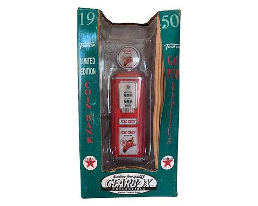 Texaco Fire Chief 1950 Tokheim Diecast Gas Pump Coin Bank, Limited Edition Collectible, Gas And Oil Memorabilia, Gas Station Classic Car -Located at Funkyhouse Vintage Antique Store, Weiser Idaho