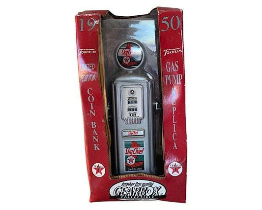 Texaco Sky Chief 1950 Tokheim Diecast Gas Pump Coin Bank, Limited Edition Collectible, Gas And Oil Memorabilia, Gas Station Classic Car -Located at Funkyhouse Vintage Antique Store, Weiser Idaho