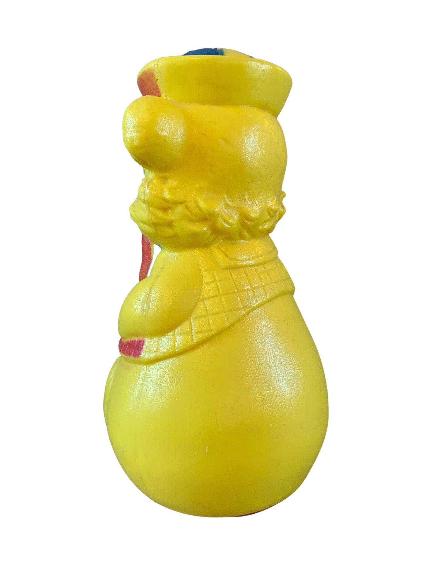Toy Bear By Eldon, Vintage Rolly Polly Hard Yellow Plastic Bear -Located at Funkyhouse Vintage Antique Store, Weiser Idaho