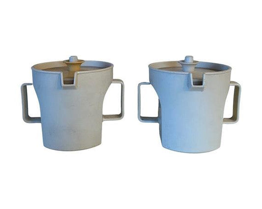 Tupperware Sugar and Creamer Set, Vintage Tupperware, Almond in Color -Located at Funkyhouse Vintage Antique Store, Weiser Idaho