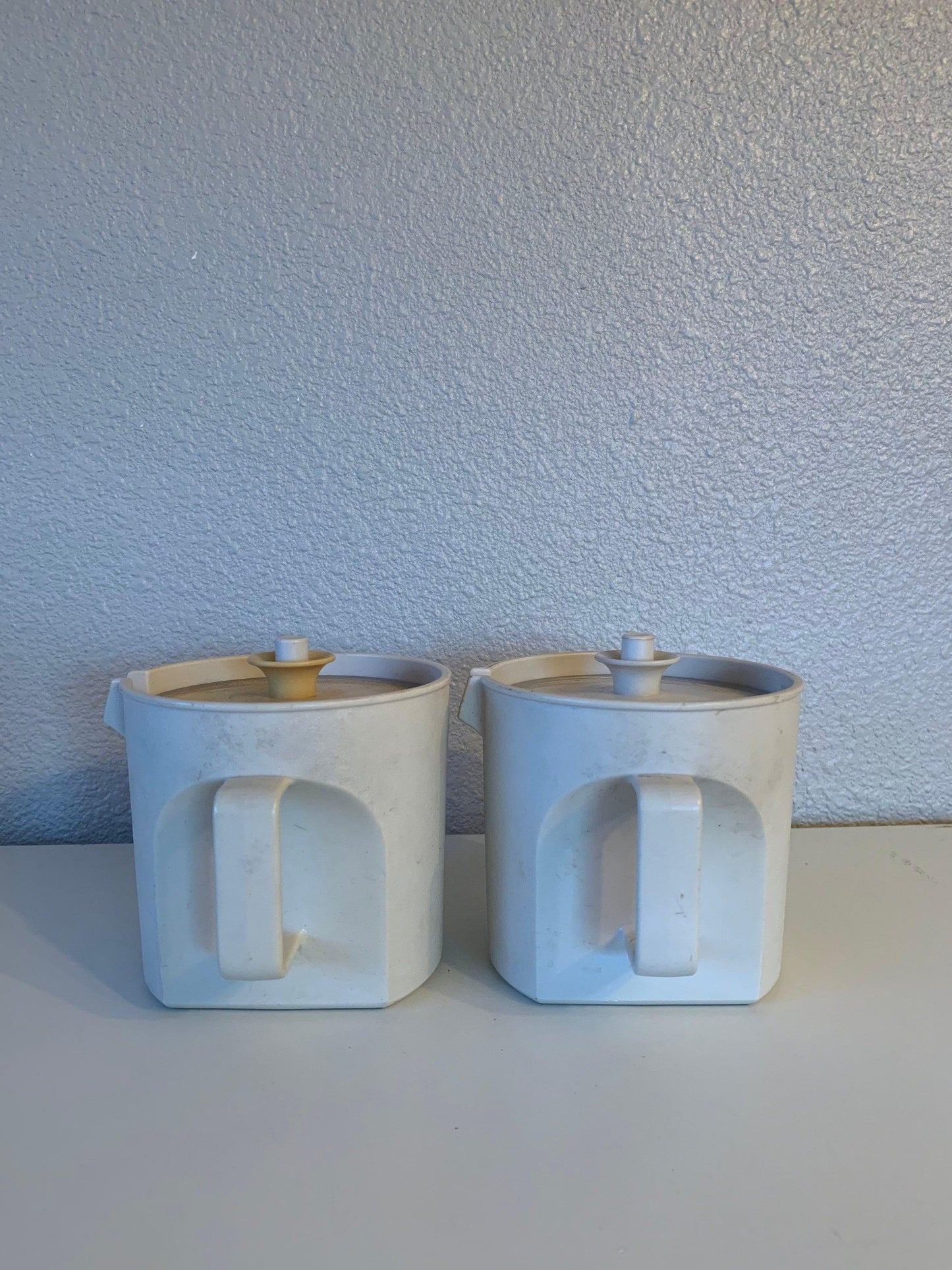 Tupperware Sugar and Creamer Set, Vintage Tupperware, Almond in Color -Located at Funkyhouse Vintage Antique Store, Weiser Idaho