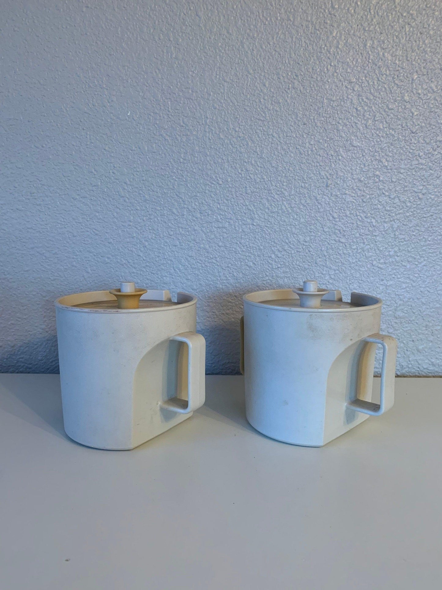 Tupperware Sugar and Creamer Set, Vintage Tupperware, Almond in Color -Located at Funkyhouse Vintage Antique Store, Weiser Idaho