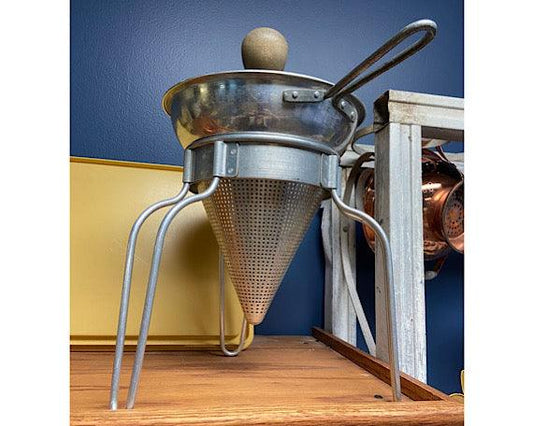 Vintage Aluminum Sieve & Pestle -Located at Funkyhouse Vintage Antique Store, Weiser Idaho