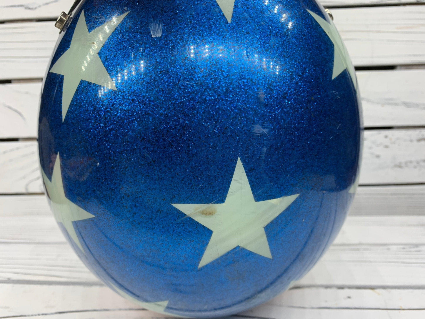Vintage American Flag Motorcycle Helmet, Stars and Stripes Captain America 60s 70s Helmet, Nesco 6410 -Located at Funkyhouse Vintage Antique Store, Weiser Idaho