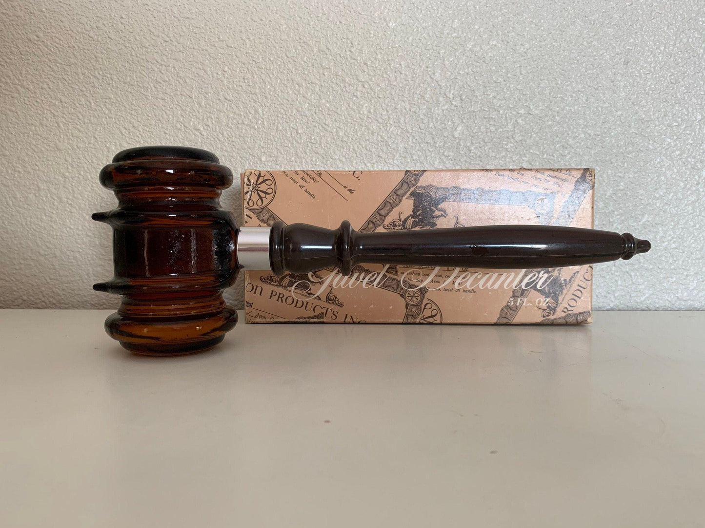 Vintage Avon Collectible Gavel Decanter After Shave Cologne, Full Bottle With Box, Fathers Day Gift, Mens Gifts -Located at Funkyhouse Vintage Antique Store, Weiser Idaho