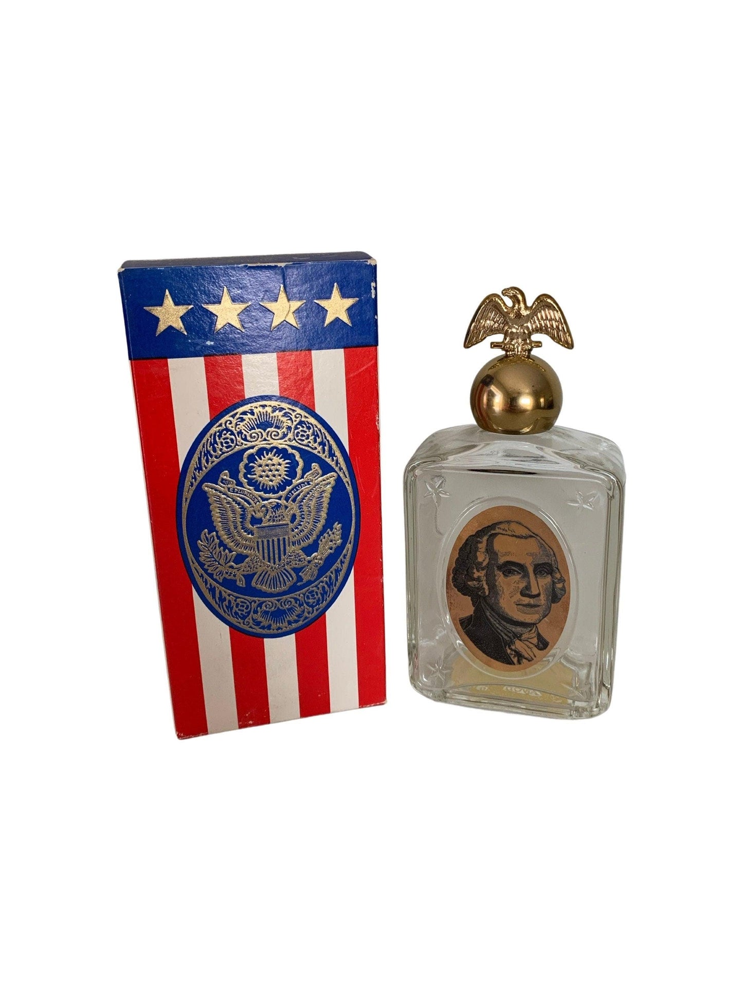 Vintage Avon Collectible George Washington Decanter After Shave Cologne, Empty Bottle With Box, Fathers Day Gift, Mens Gifts -Located at Funkyhouse Vintage Antique Store, Weiser Idaho