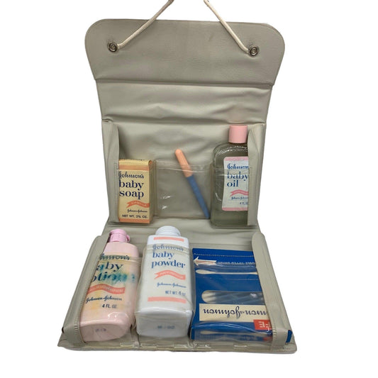 Vintage Baby Grooming Set, Baby Lotion, Powder, Soap, Oil And Swabs In A Case -Located at Funkyhouse Vintage Antique Store, Weiser Idaho