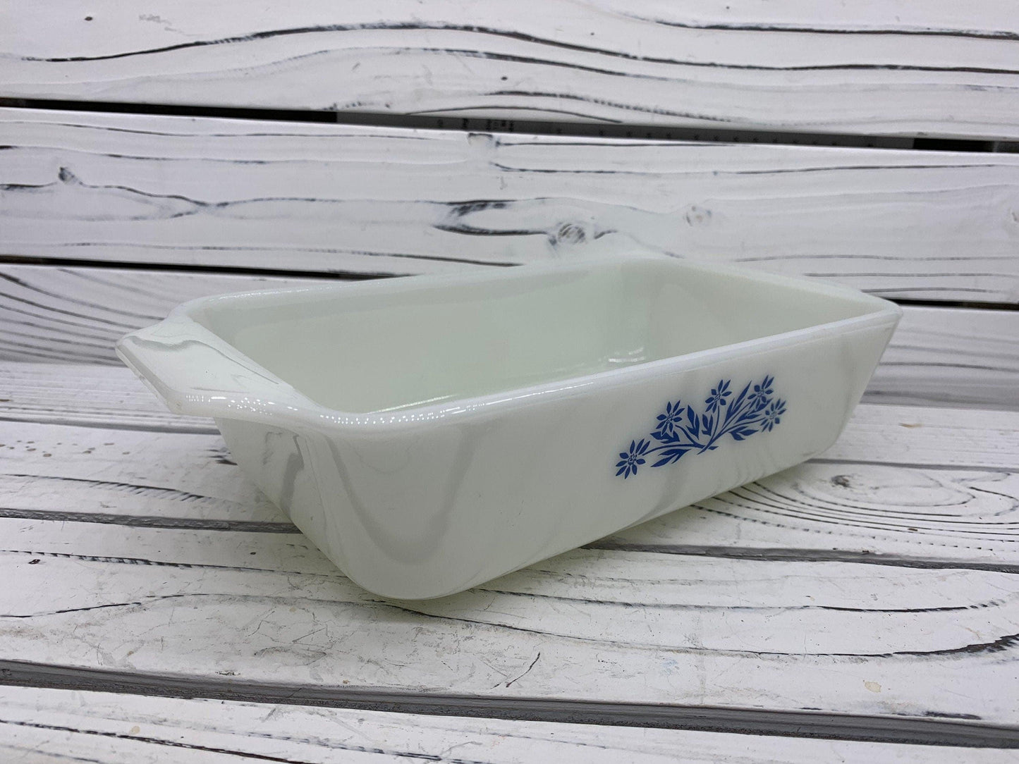 Vintage Baking Dish, Fire King Style Number 441, Blue Cornflower Pattern -Located at Funkyhouse Vintage Antique Store, Weiser Idaho