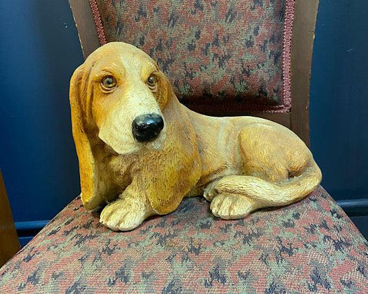Vintage Basset Hound Statue -Located at Funkyhouse Vintage Antique Store, Weiser Idaho