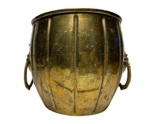 Vintage Brass Pot, Decorative Brass Planter or Candle Holder -Located at Funkyhouse Vintage Antique Store, Weiser Idaho